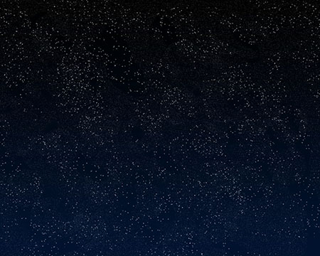 Starry sky with blue gradient